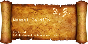 Wessel Zalán névjegykártya